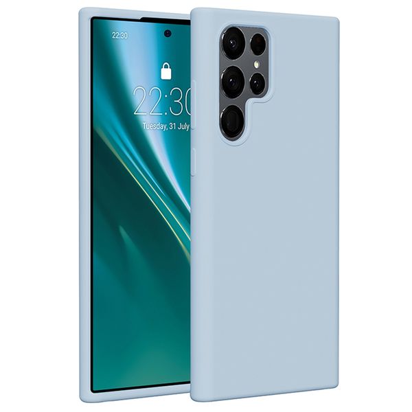 Etteri Silikónové puzdro pre Samsung Galaxy S22 Ultra svetlo modré