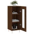 vidaXL Komoda hnedý dub 34,5x34x90 cm spracované drevo
