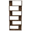vidaXL Knižnica/paraván dymový dub 80x24x192 cm spracované drevo