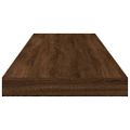 vidaXL Nástenné police 4 ks hnedý dub 80x10x1,5 cm kompozitné drevo