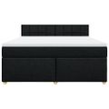 vidaXL Posteľný rám boxspring s matracom čierny 180x200 cm látka