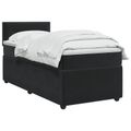 vidaXL Posteľ boxspring s matracom Čierna 80 x 200 cm Zamat
