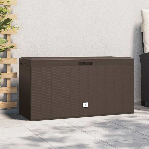 vidaXL Záhradný úložný box hnedý 114x47x60 cm