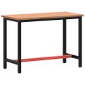 vidaXL Pracovný stôl 115x55x81,5 cm masívny buk a kov