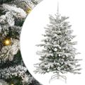 vidaXL Umelý Sklápací Vianočný Stromček Biela 150 cm PE a PVC