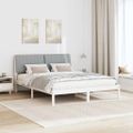 vidaXL Rám postele Biela 150 x 200 cm Masívne borovicové drevo