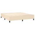 vidaXL Posteľný rám s boxspringom krémová 180x200 cm látka