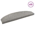 vidaXL Samolepiace schodové rohože 15 ks 80 x 24,5 x 3,5 cm Svetlosivá