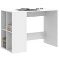 vidaXL Stôl biely 102x50x75 cm kompozitné drevo