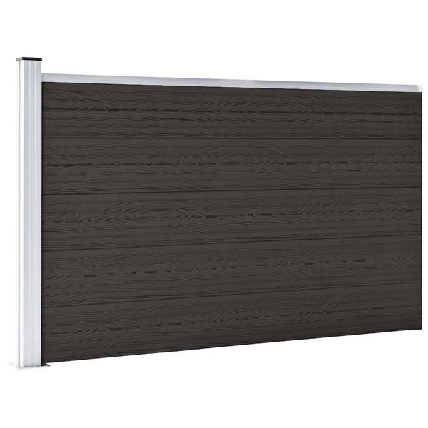 vidaXL Plotový panel WPC 175x105 cm čierny