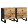vidaXL Nočné stolíky 2 ks 40x33x46 cm masívne mangovníkové drevo