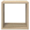 vidaXL Nástenné police 6 ks biele a dub sonoma 26x15x26 cm