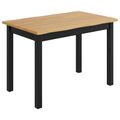 VidaXL Jedálenský stôl EKAI Čierna 112 x 70 x 76,5 cm Borovicový masív