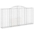 vidaXL Oblúkové gabionové koše 13 ks 300x30x140/160 cm pozink. železo
