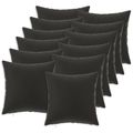 vidaXL Poťah na podložku 12 pcs HEERLEN Čierna 40 x 40 cm Polyester