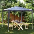 vidaXL Profesionálny párty stan 2,5x2,5 m, antracitový 90 g/m²