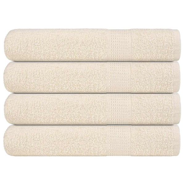 vidaXL Saunové osušky FROGN 4 ks krémové 80x200 cm 360 g/m²