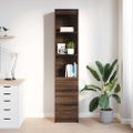 vidaXL Highboard Hnedý dub 37,5x35x180 cm Konštruktérske drevo