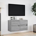 vidaXL TV nástenné skrinky s LED svetlami 2 ks sivé sonoma 41x31x45 cm