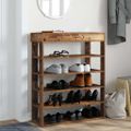 vidaXL Regál na topánky staré drevo 80x30x98 cm spracované drevo