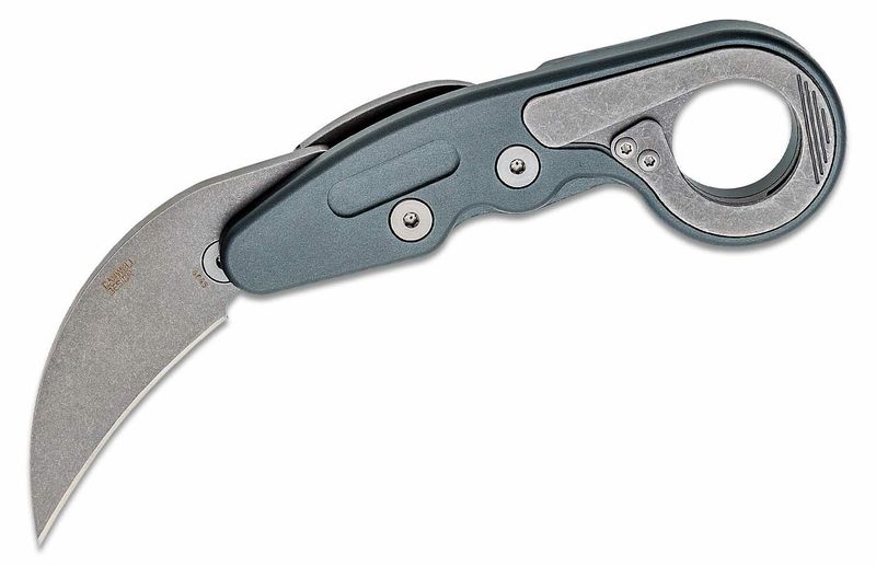 CRKT CR-4045 Provoke® Compact vreckový nôž - karambit 5,7 cm, Stonewash, hliník