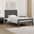 vidaXL Nástenné čelo postele sivé 108x3x60 cm masívna borovica