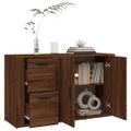 vidaXL Komoda hnedý dub 100x33x59,5 cm spracované drevo