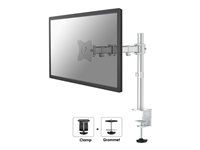 Montážna sada - plný pohyb - pre displej LCD - strieborná - veľkosť obrazovky: 10"-30" - upevnenie svorkou, priechodka, upevniteľné na stôl