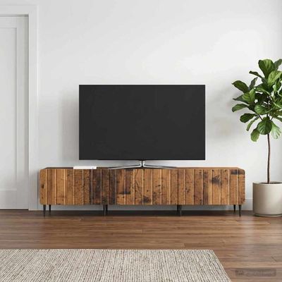 vidaXL TV skrinka Staré drevo 147 x 34,5 x 32 cm Kompozitné drevo