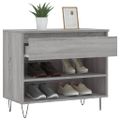 vidaXL Botník sivý dub sonoma 70x36x60 cm spracované drevo
