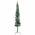 vidaXL Úzky umelý vianočný polovičný stromček a podstavec zelený 180cm