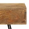 vidaXL Písací stôl so zásuvkami, mangový masív 110x50x76 cm