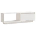vidaXL TV skrinka biela 110x30x33,5 cm borovicový masív