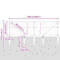 vidaXL Hexagonálny plot s stĺpom 25 x 0,6 m PVC potiahnutá oceľ Sivá