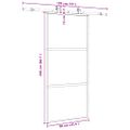 vidaXL Posuvné dvere s kovaním čierne 90x205 cm tvrdené sklo