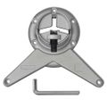 vidaXL Výškovo nastaviteľné stolové nohy, 4ks, leštený nikel, 1100 mm