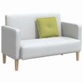vidaXL Poduška na chrbát Svetlo zelená 50 x 19 x 45 cm látka