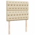 vidaXL Boxspring posteľ s matracom krémová 120x190 cm látka