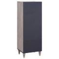 vidaXL Highboard Šedá a zlatá 40 x 33 x 110 cm Masívne mango drevo
