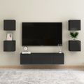 vidaXL Nočné stolíky 2 ks vysokolesklé čierne 30,5x30x30 cm drevotrieska