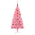 vidaXL Vianočný stromček Ružová 120 cm PVC