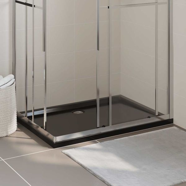 vidaXL Obdĺžniková sprchová vanička z ABS čierna 80x120 cm