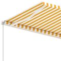 vidaXL Voľne stojaca ručne zaťahovacia markíza 600x350 cm, žlto biela
