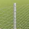 vidaXL Hexagonálny plot s stĺpom 100 x 1,2 m Pozinkovaná oceľ