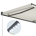 vidaXL Ručne zaťahovacia markíza s LED 600x300 cm krémová