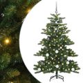 vidaXL Umelý Sklápací Vianočný Stromček Zelená 150 cm PVC a oceľ