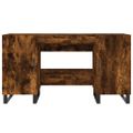 vidaXL Stôl dymový dub 140x50x75 cm kompozitné drevo