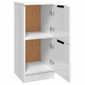 vidaXL Komody 2 ks lesklé biele 30x30x70 cm spracované drevo