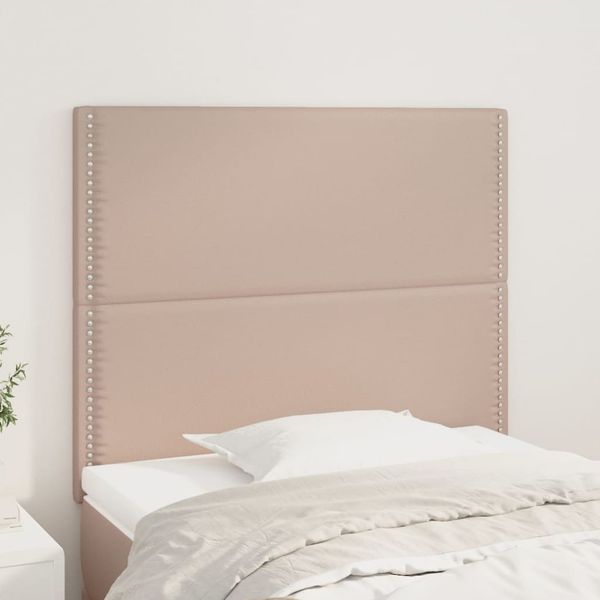 vidaXL Čelo postele Cappuccino 100x5x118/128 cm umelá koža