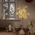 vidaXL Vianočný stromček/vŕba 128 LED 1,2 m, teplá biela, dovnútra/von